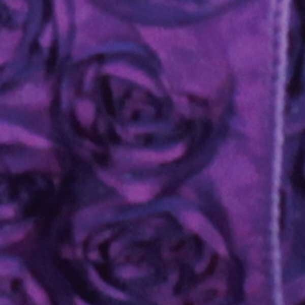 The Ribbon People Purple Contemporary Roses Wired Craft Ribbon 1.5" x 10 Yards