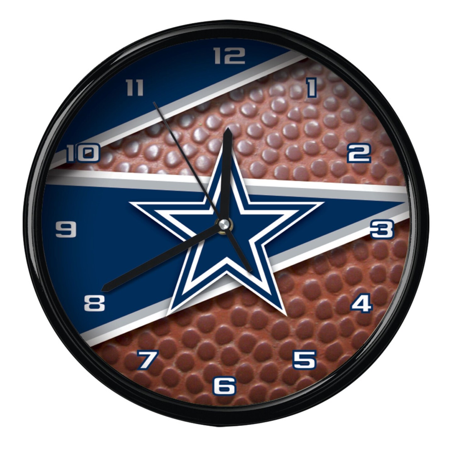 The Memory Company 11.5" Blue and Brown NFL Dallas Cowboys Wall Clock