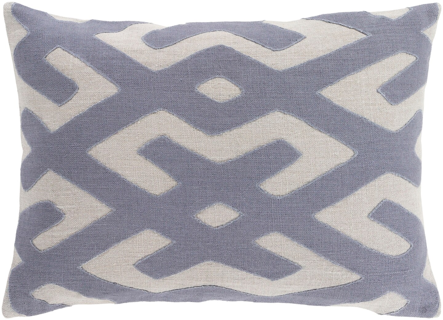 Tiwari Home 19" Abalone Gray and Stone Blue Contemporary Throw Pillow