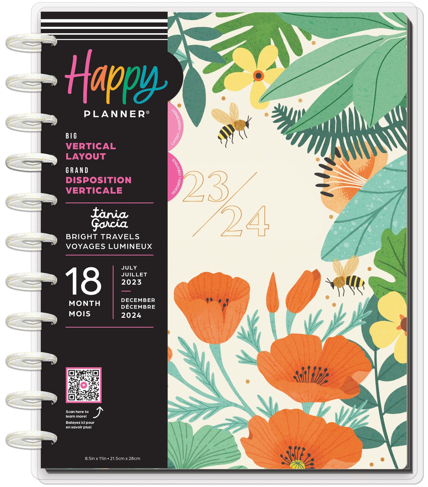 Happy Planner Big 18Month PlannerBright Travels; July '23 Dec. '24