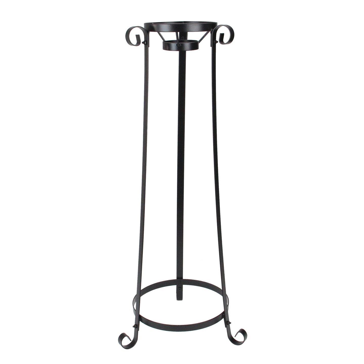 Northlight 23.75&#x22; Black Standing Tower Garden Gazing Ball Outdoor Patio Stand