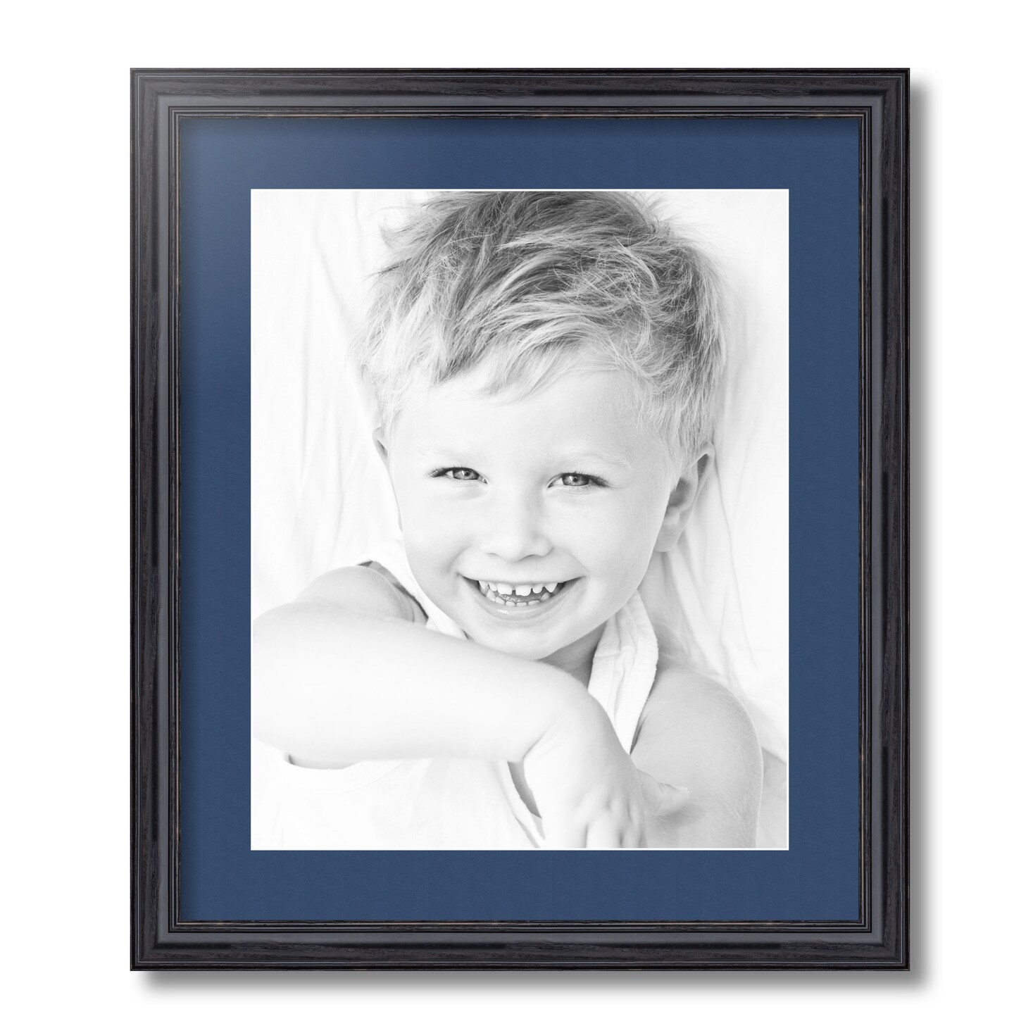 ArtToFrames 17x20" Matted Picture Frame with 13x16" Single Mat Photo Opening Framed in 1.25" Black and 2" Mat (FWM-4083-17x20)