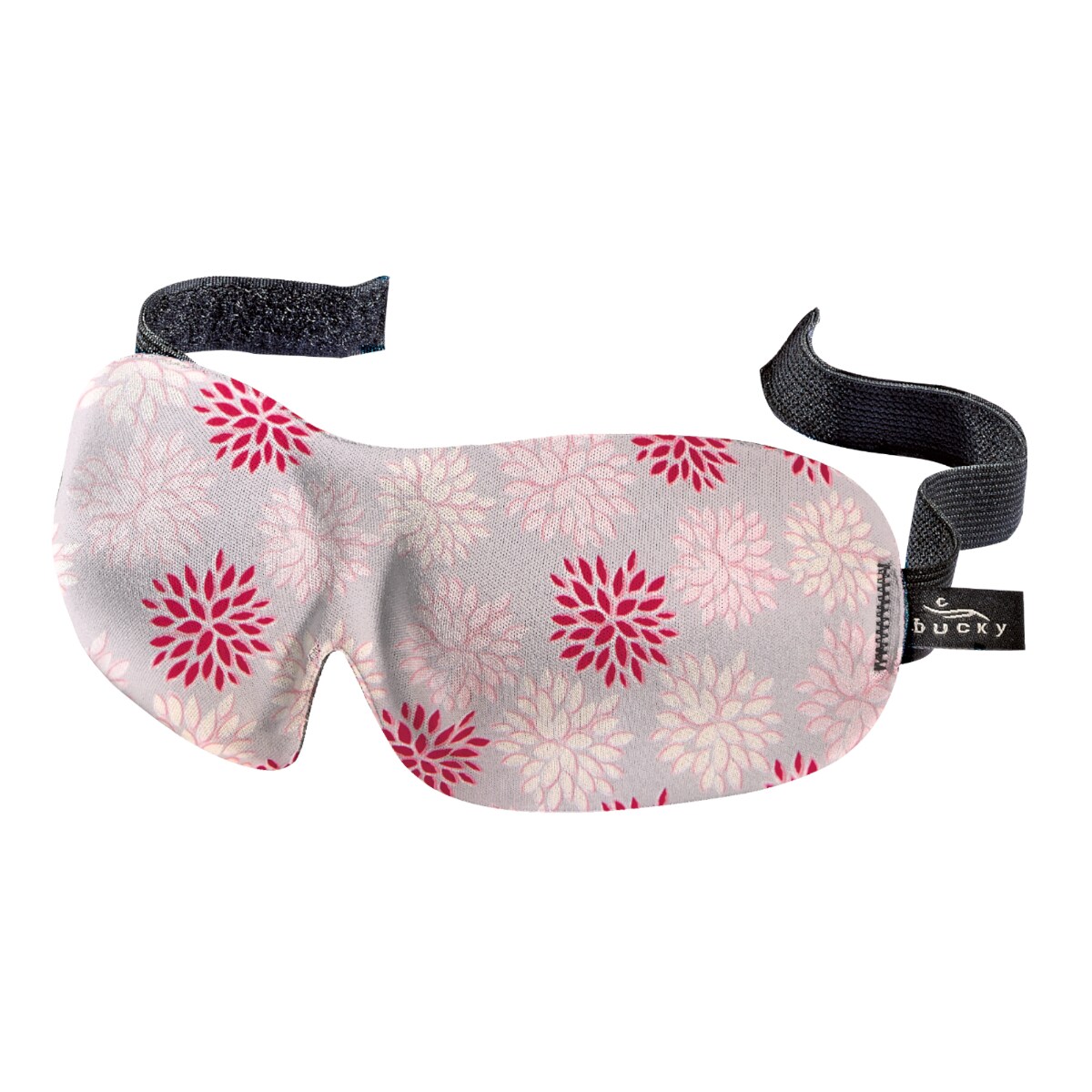 Contemporary Home Living 9.5&#x22; Red and Pink Floral Unisex Adjustable Sleeping Mask