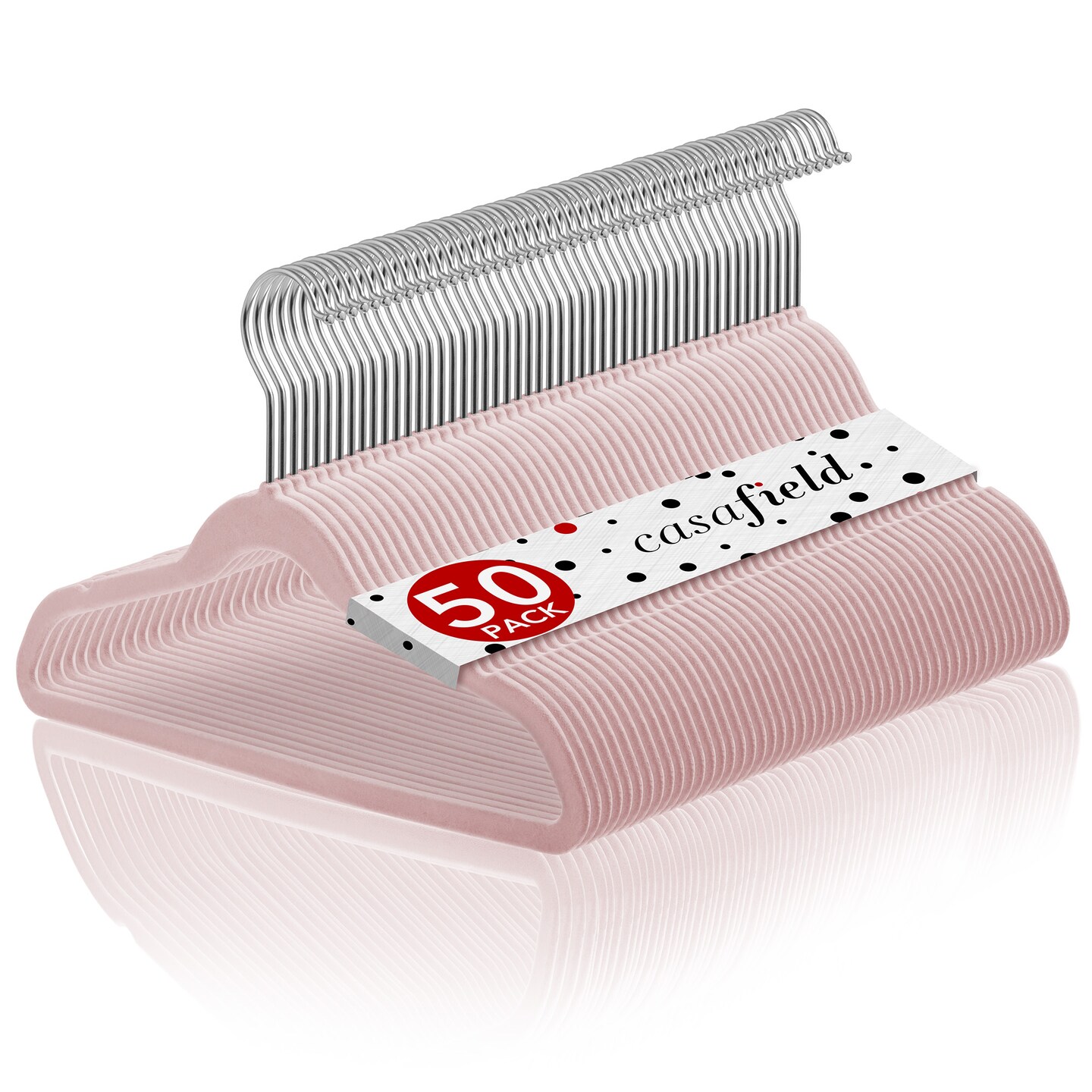 Casafield 50 Velvet Kid's Hangers - 14" Size for Children's Clothes