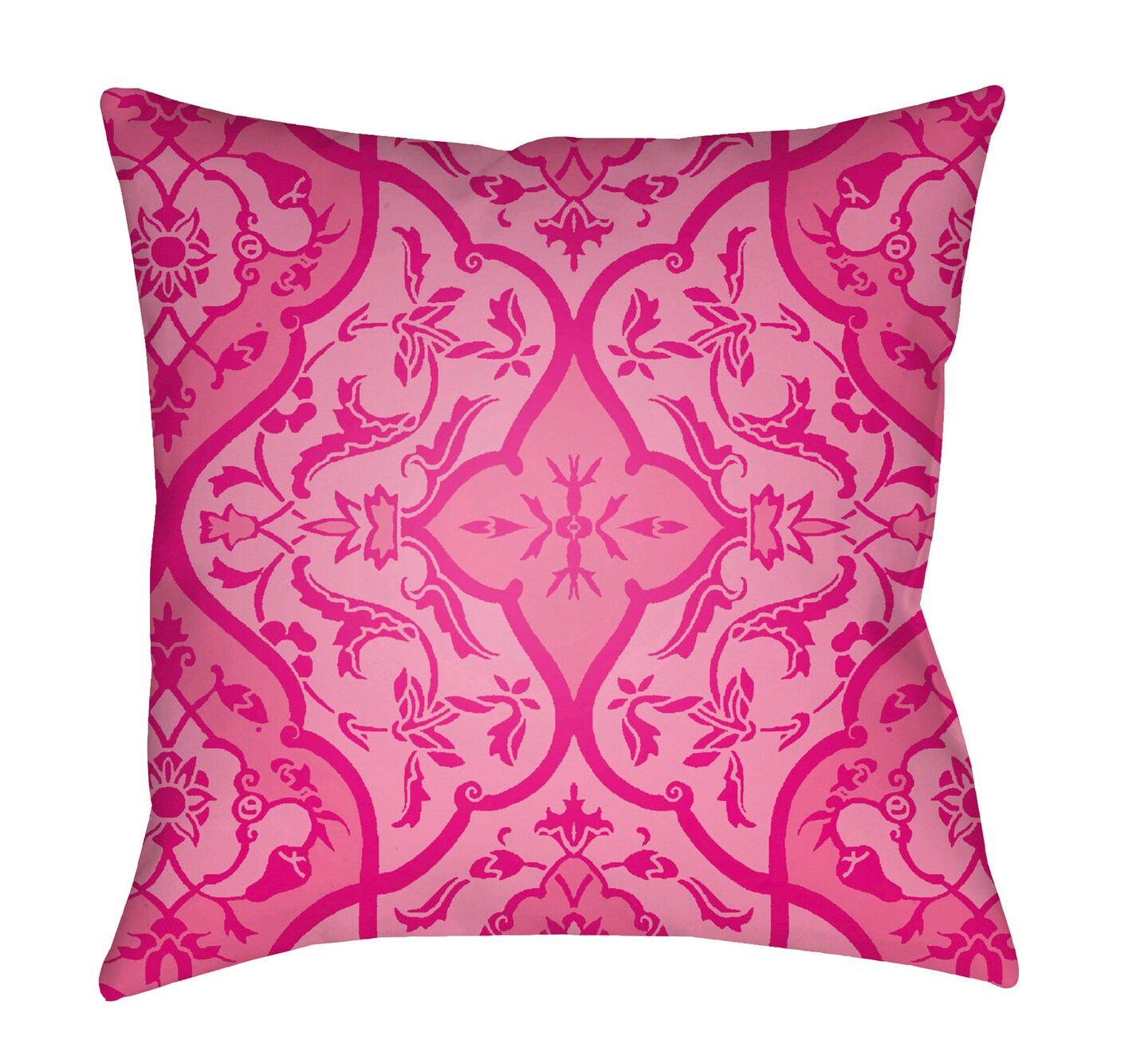 Tiwari Home 22&#x22; Fuschia Pink Contemporary Style Square Throw Pillow Cover
