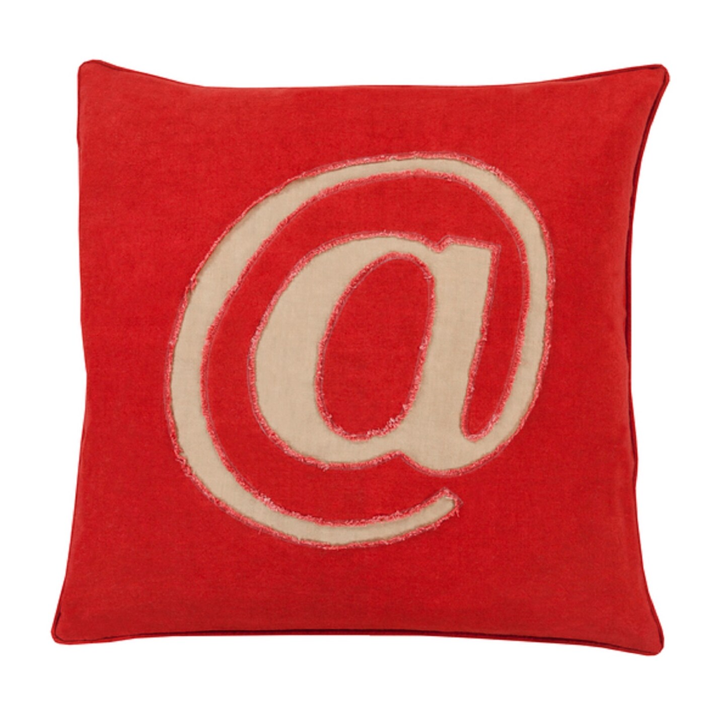 Tiwari Home 18&#x22; Crimson Red and Brown Contemporary Square Throw Pillow