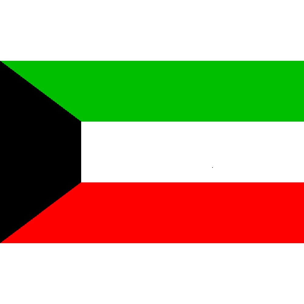 Kuwait Flag with Grommets 3ft x 5ft