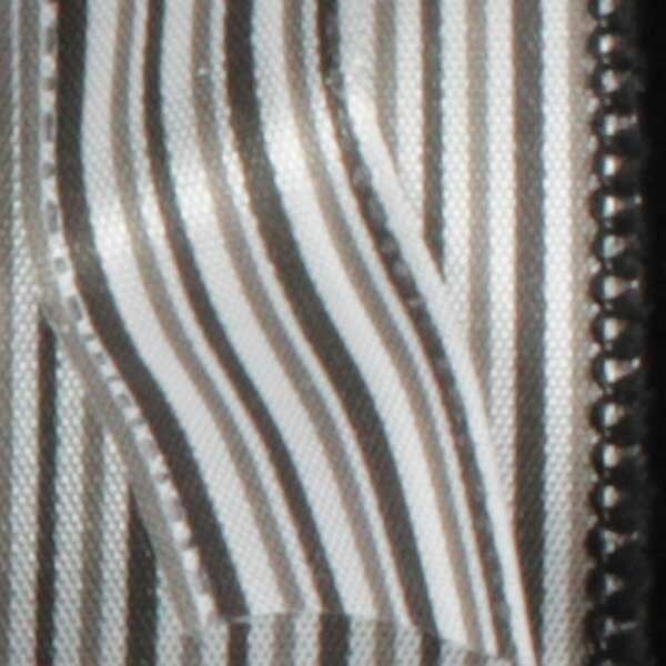 The Ribbon People Black and White Thin Striped Wired Craft Ribbon 0.5" x 60 Yards