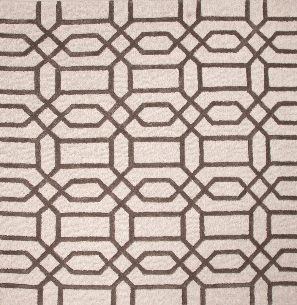 Jaipur Living 8&#x27; x 8&#x27; Steel Gray Modern Bellevue Hand Tufted Wool and Art Silk Area Throw Rug