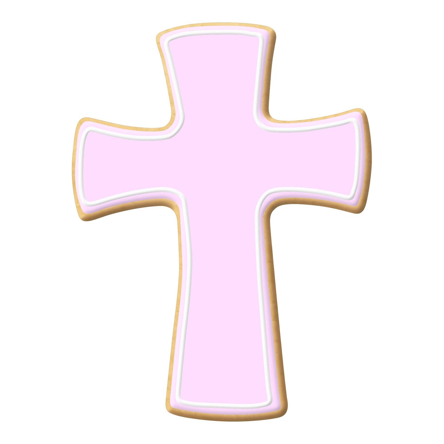 Confirmation Cross Cookie Cutter 4 3/8 in B1553, CookieCutter.com, Tin Plated Steel, Handmade in the USA