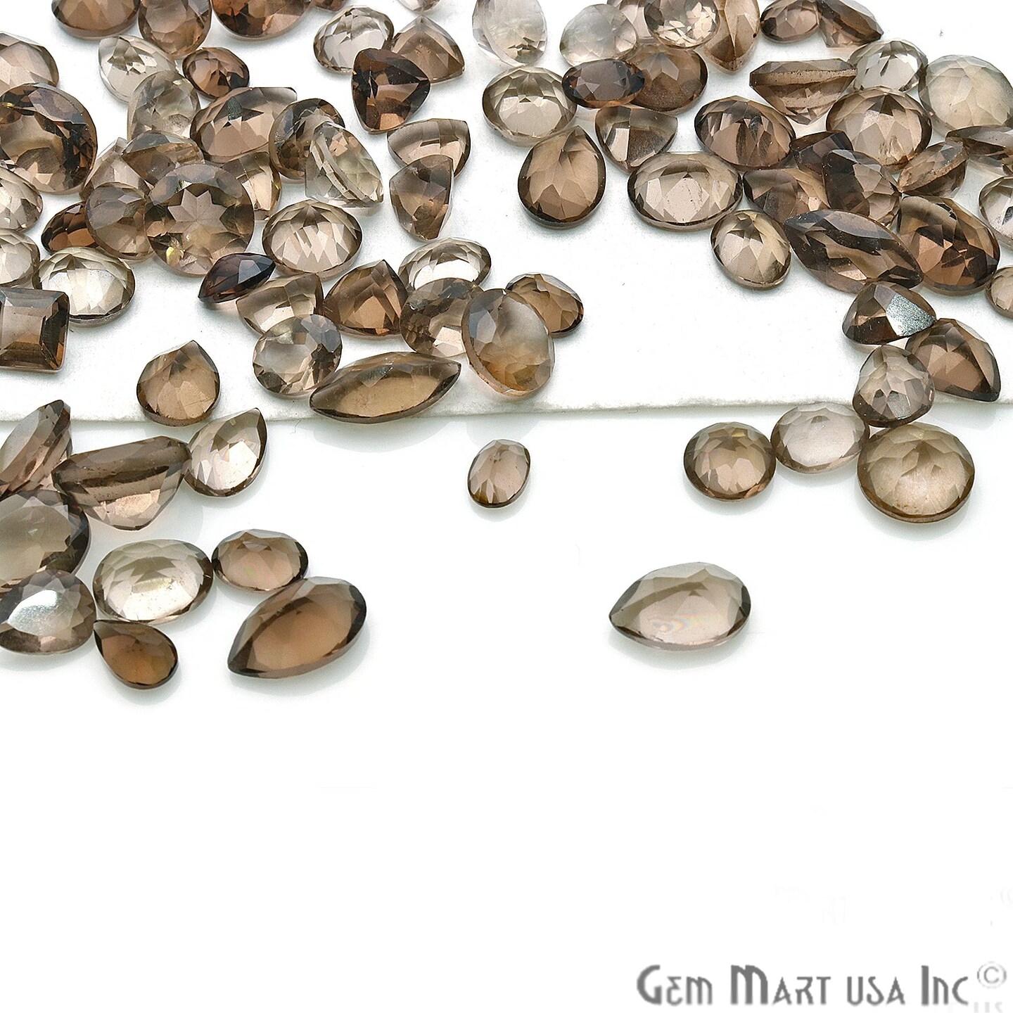 Smoky Topaz Gemstone, 100% Natural Faceted Loose Gems, November Birthstone, 6-12mm, 50 Carats, GemMartUSA (ST-60001-50)