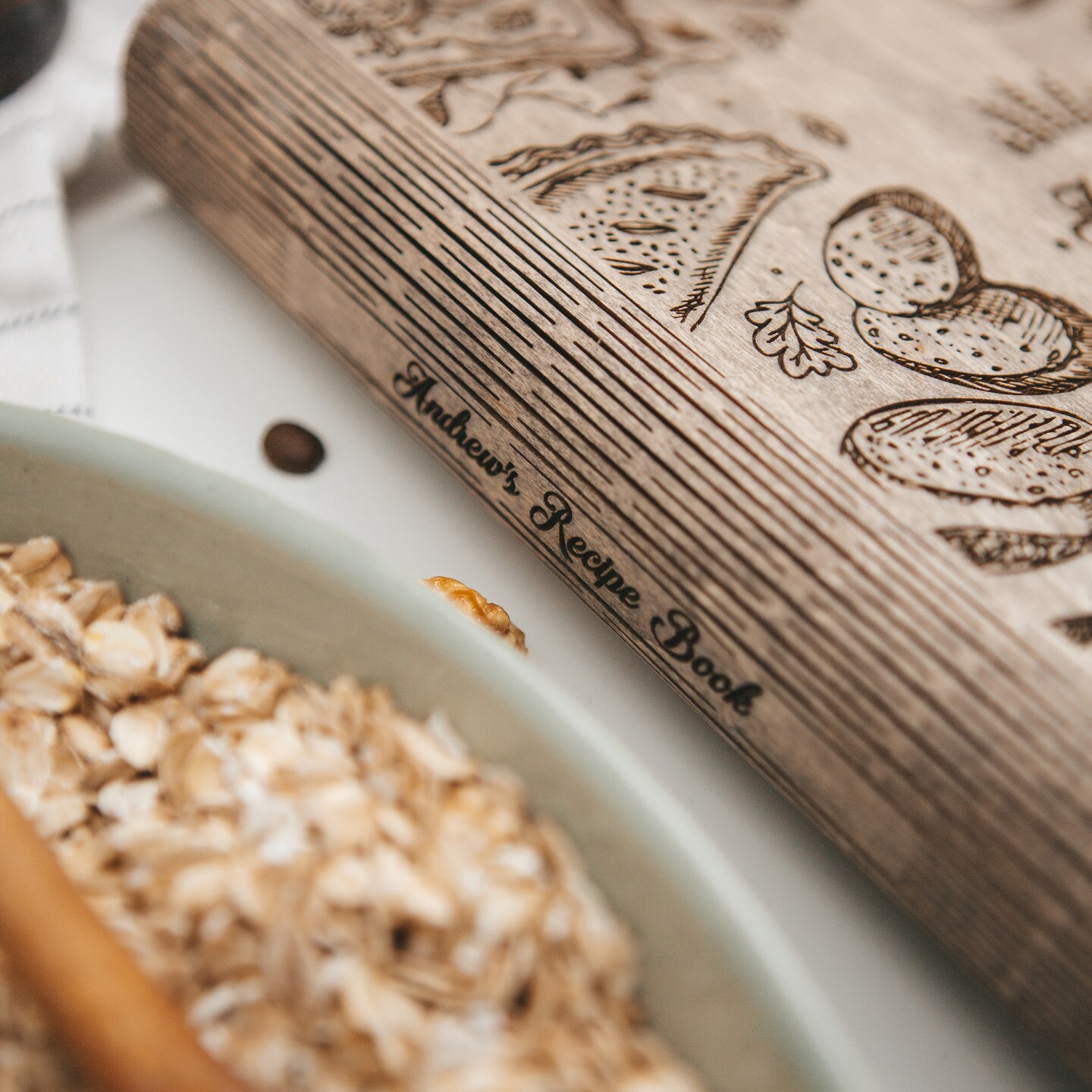 Wooden Recipe Book, Personalized Christmas Gift, Cooking Gift for Woman