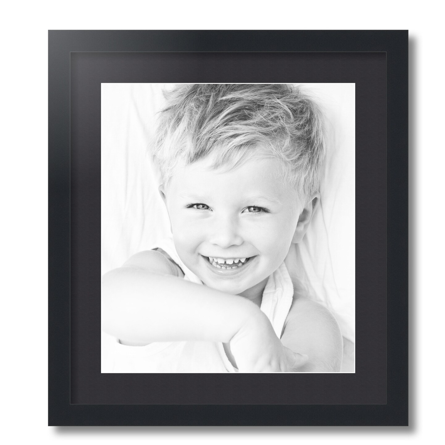ArtToFrames 18x20" Matted Picture Frame with 14x16" Single Mat Photo Opening Framed in 1.25" Black and 2" Mat (FWM-3926-18x20)