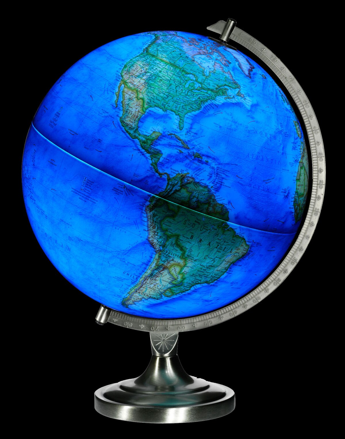 National Geographic Bartlett 12&#x22; Diameter Blue Ocean Illuminated World Globe