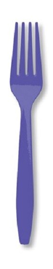 Party Central Lightweight Disposable Forks - 7" - Grape Purple - Club Pack of 600