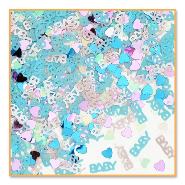 Beistle Pack of 6 Multicolor Baby on the Way Baby Shower Confetti Bags 0.5 oz.