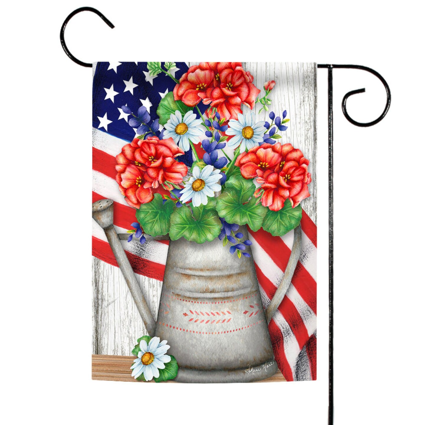 Toland Home Garden Red and Blue Patriotic Flower Bouquet Outdoor Garden ...