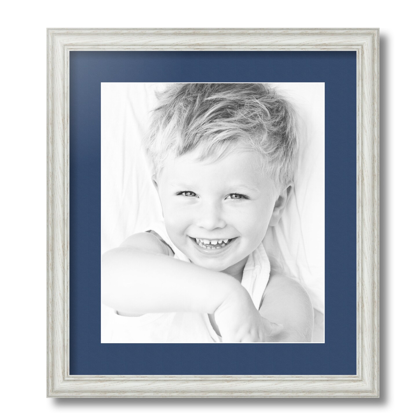 ArtToFrames 16x18&#x22; Matted Picture Frame with 12x14&#x22; Single Mat Photo Opening Framed in 1.25&#x22; White and 2&#x22; Mat (FWM-4098-16x18)