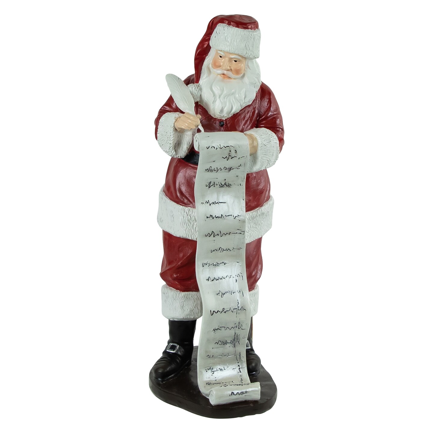Northlight Santa Claus with Naughty or Nice List Christmas Figure - 14"