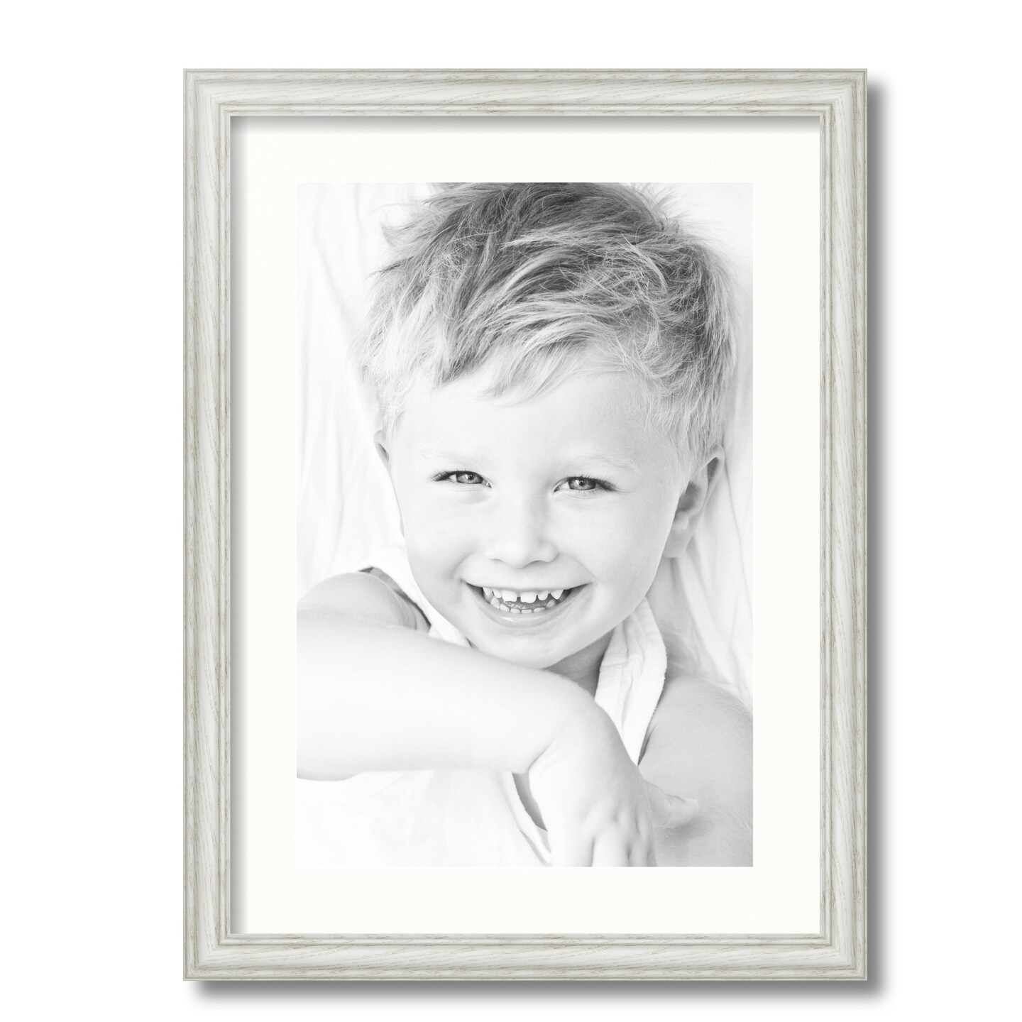 ArtToFrames 16x22&#x22; Matted Picture Frame with 12x18&#x22; Single Mat Photo Opening Framed in 1.25&#x22; White and 2&#x22; Mat (FWM-4098-16x22)