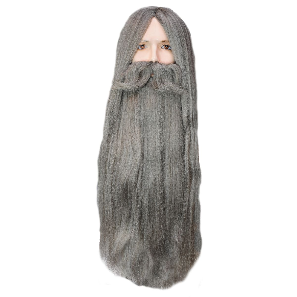 The Costume Center 28&#x22; White Wizard Men Adult Wig and Beard Set Halloween Costume Accessory - One Size