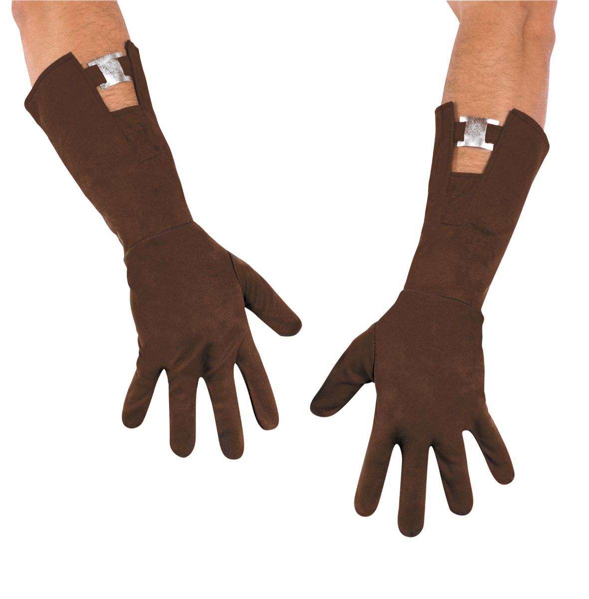 The Costume Center Brown and Silver Captain America Unisex Adult Halloween Gloves Costume Accessory - One Size