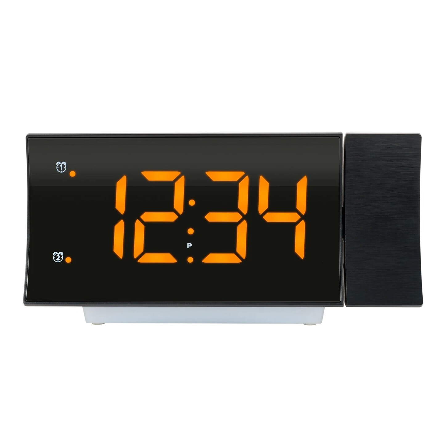 La Crosse Technology 7.75” Black and Amber LED Projection Alarm Clock |