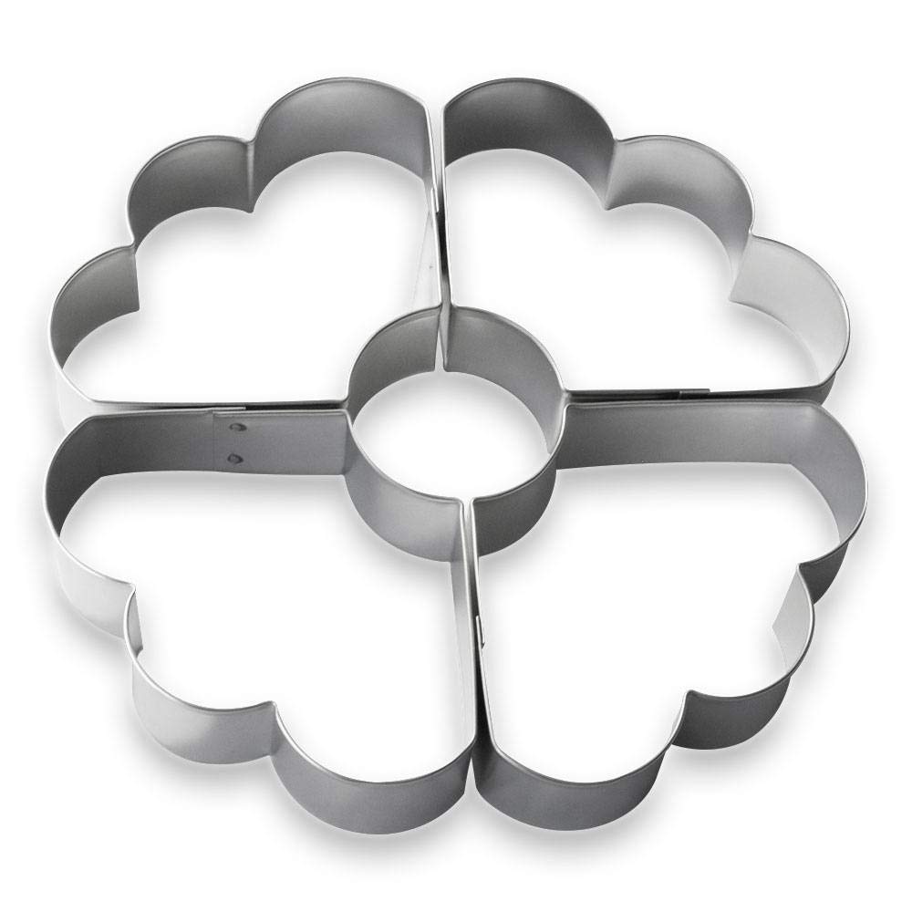 Clam Cookie Platter Cutter 3 in B0713, CookieCutter.com, Tin Plated Steel, Handmade in the USA