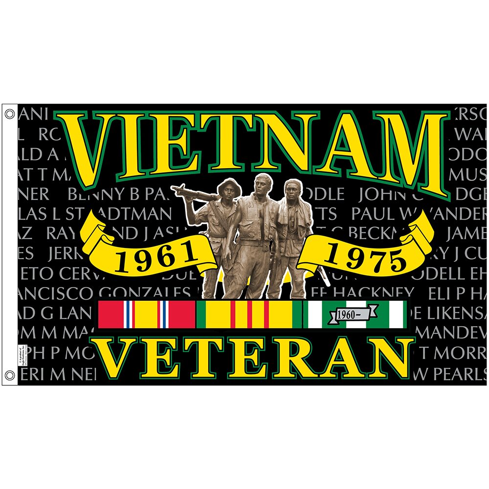 Patriotic Vietnam Veteran Flag 1961- 1975 (3ft x 5ft)