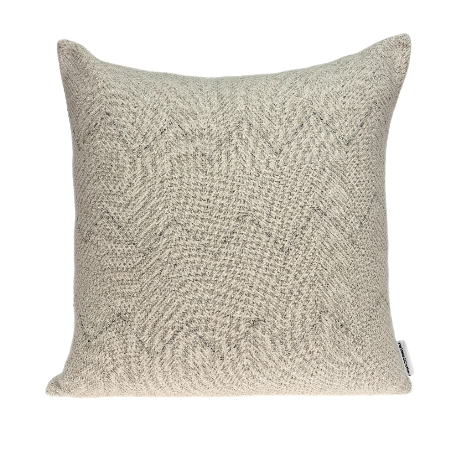 Nassau Collection 20&#x22; Beige Solid Pattern Throw Pillow