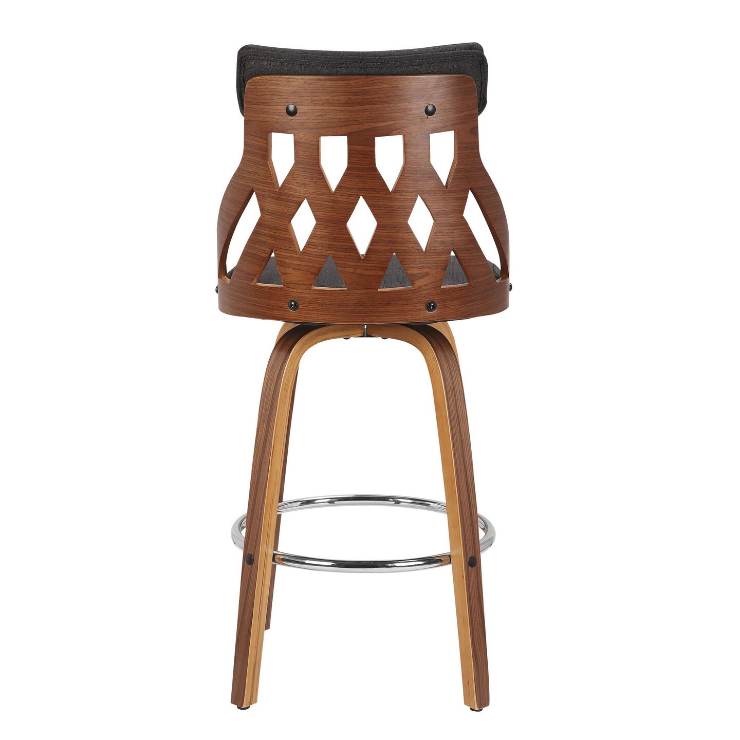 York Mid-Century Modern 26&#x22; Counter Stool in Walnut