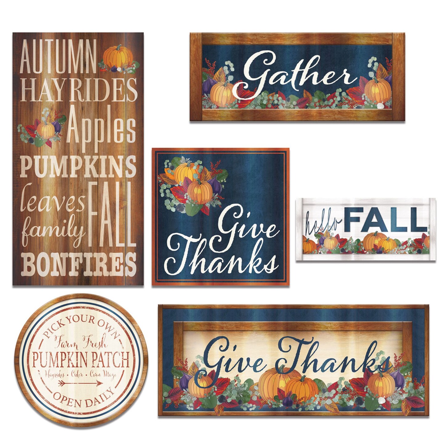 Beistle Set of 6 Vibrant Fall Thanksgiving Cutouts, 17&#x22;