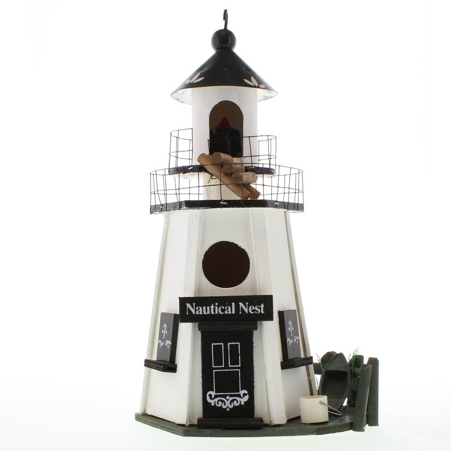 Songbird Valley Home Decorative Nautical Nest Wood Lighthouse Bird House