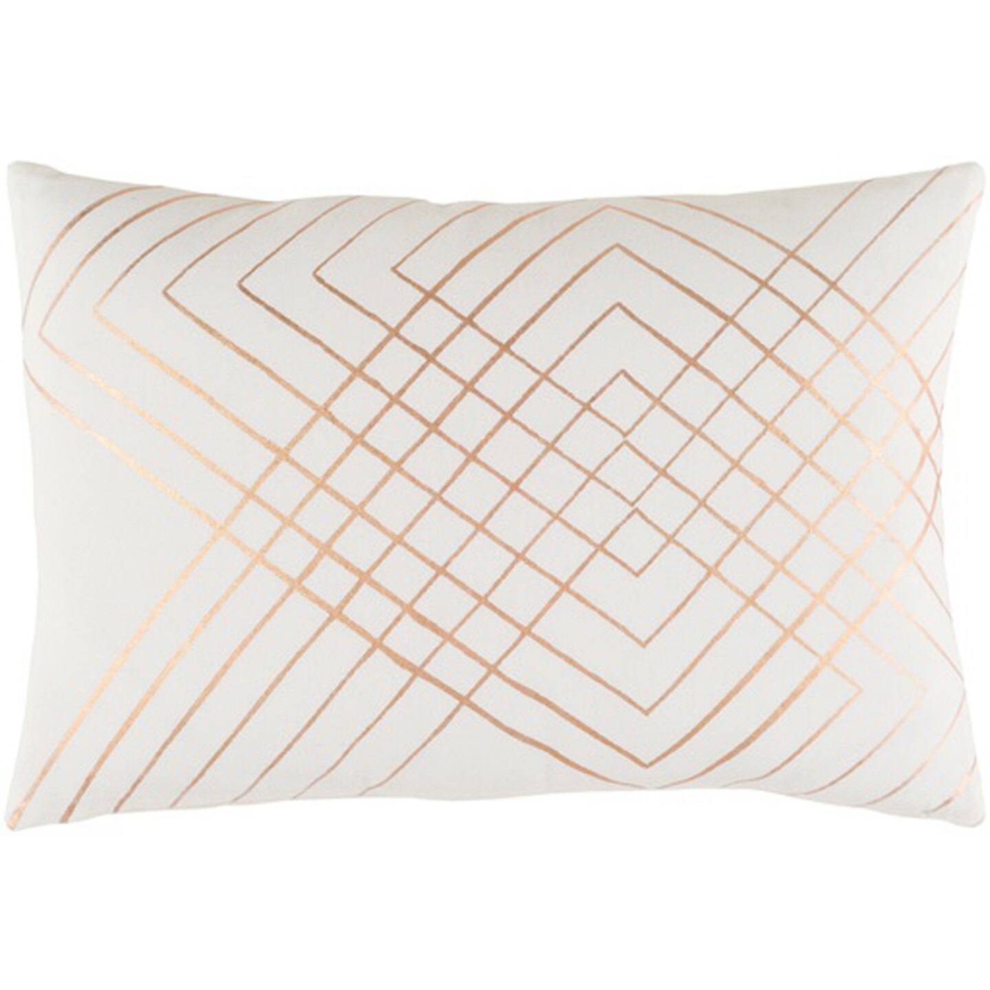 Tiwari Home 19&#x22; Blush Pink and Rust Brown Contemporary Throw Pillow