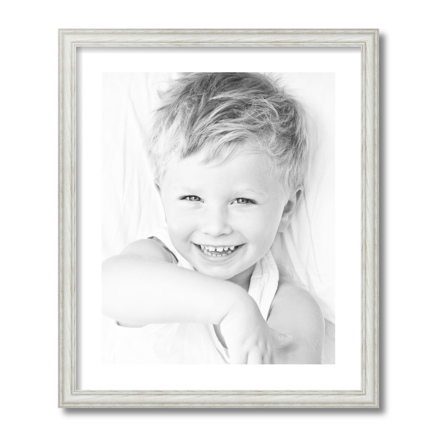 ArtToFrames 20x24" Matted Picture Frame with 16x20" Single Mat Photo Opening Framed in 1.25" White and 2" Mat (FWM-4098-20x24)