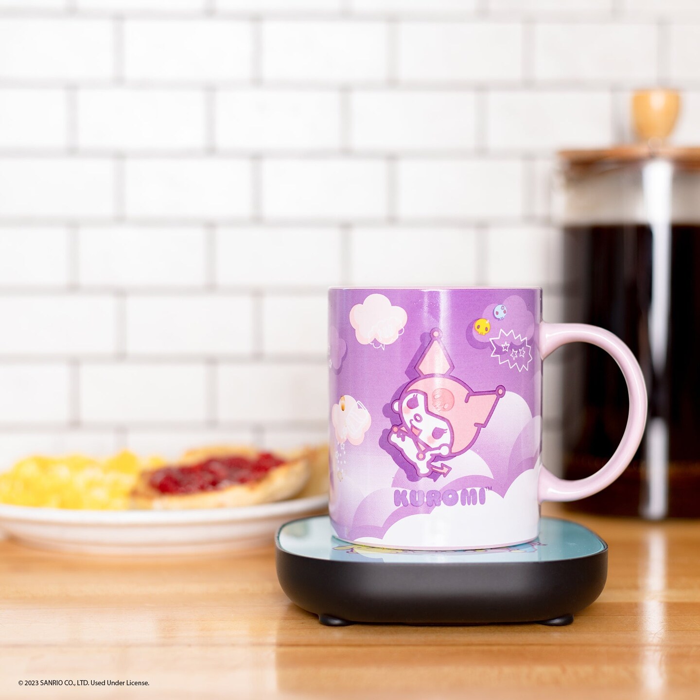 Uncanny Brands Hello Kitty and Friends Kuromi Coffee Mug with Electric Mug Warmer