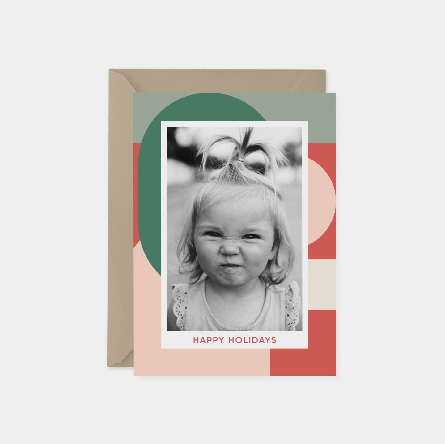 Big Geo Holiday Photo Card, Colorful