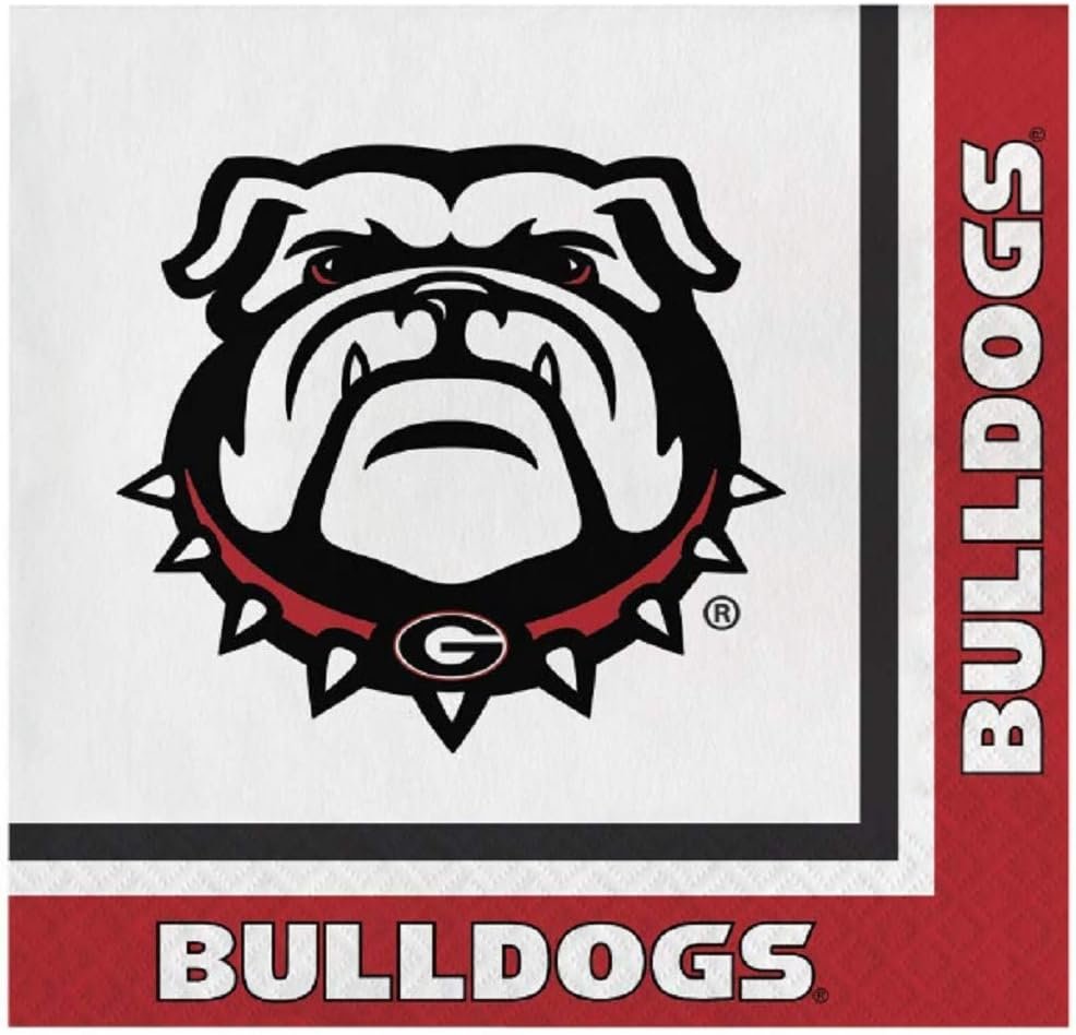 Georgia Bulldogs Lunch Napkins, 60 Count