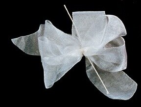 The Ribbon People Club Pack of 48 Sheer White Wired Craft Ribbon Bows 1.5&#x22;