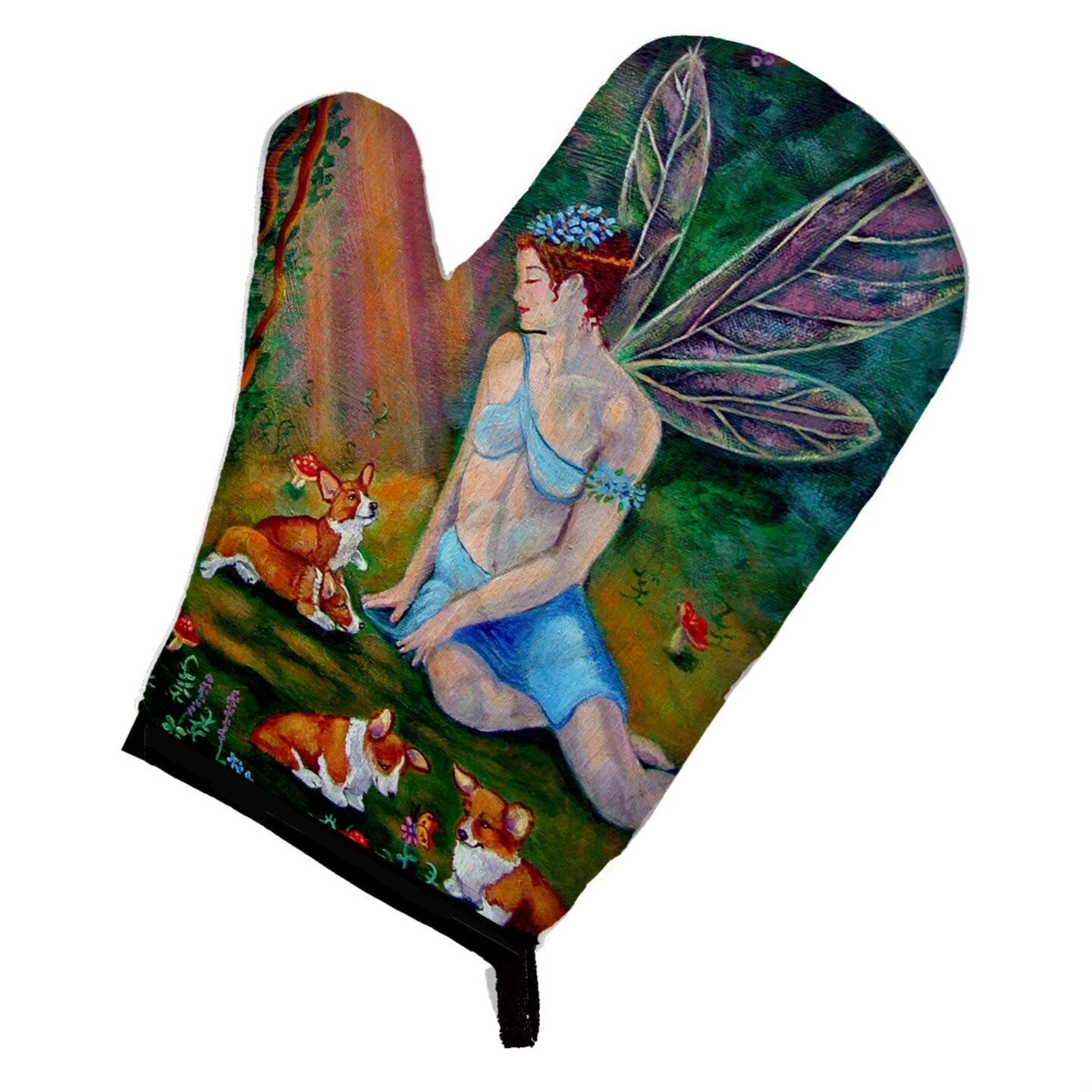 &#x22;Caroline&#x27;s Treasures 7295OVMT Fairy in The woods with Her Corgis Oven Mitt, 12&#x22;&#x22; by 8.5&#x22;&#x22;, Multicolor&#x22;