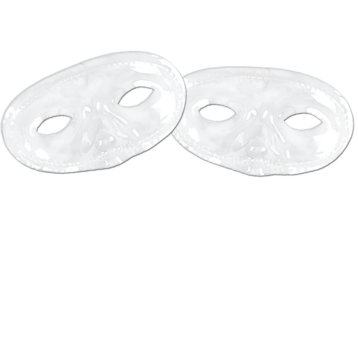 Party Central Club Pack of 24 White Masquerade Unisex Adult Mardi Gras Half Masks - One Size