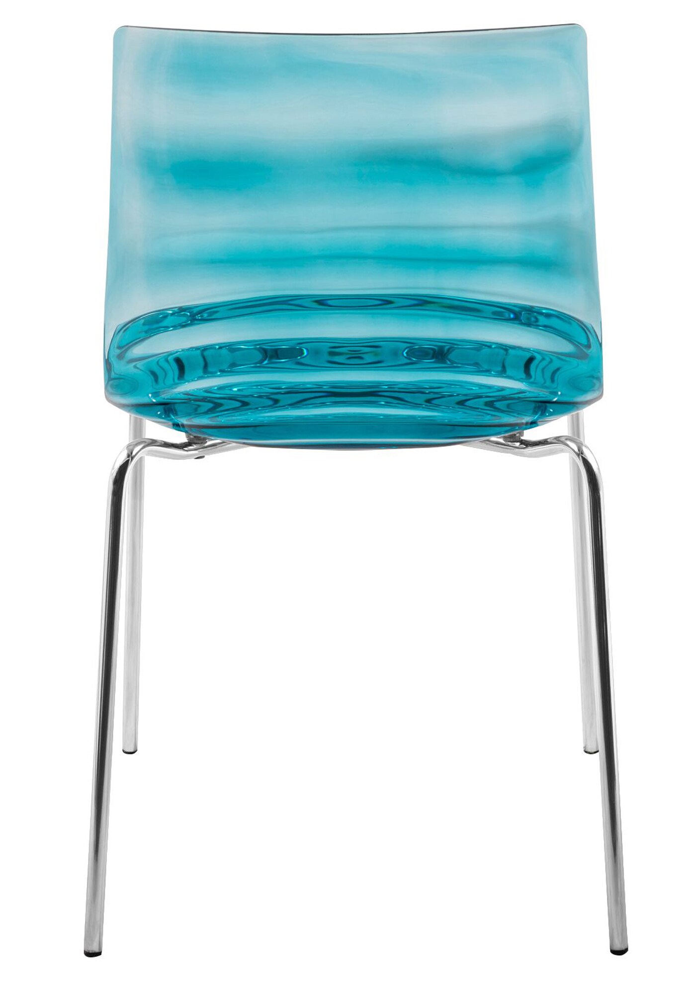 LeisureMod Astor Water Ripple Design Dining Chair