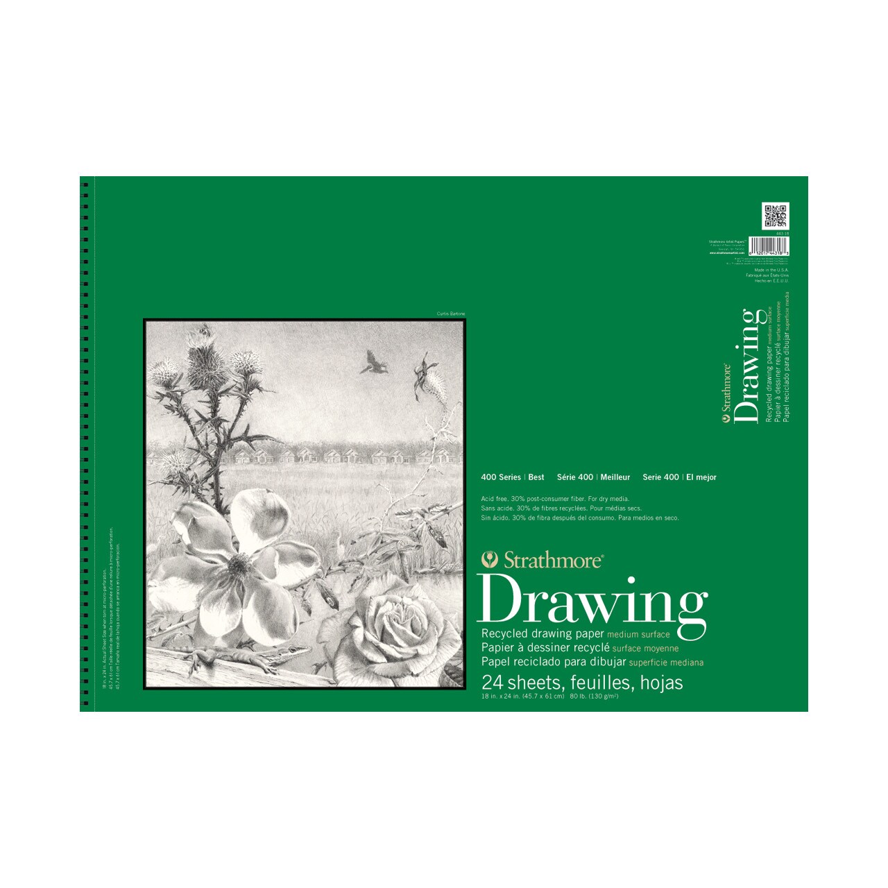 Strathmore - Drawing Paper Pad - 400 Series Recycled - 18" x 24"