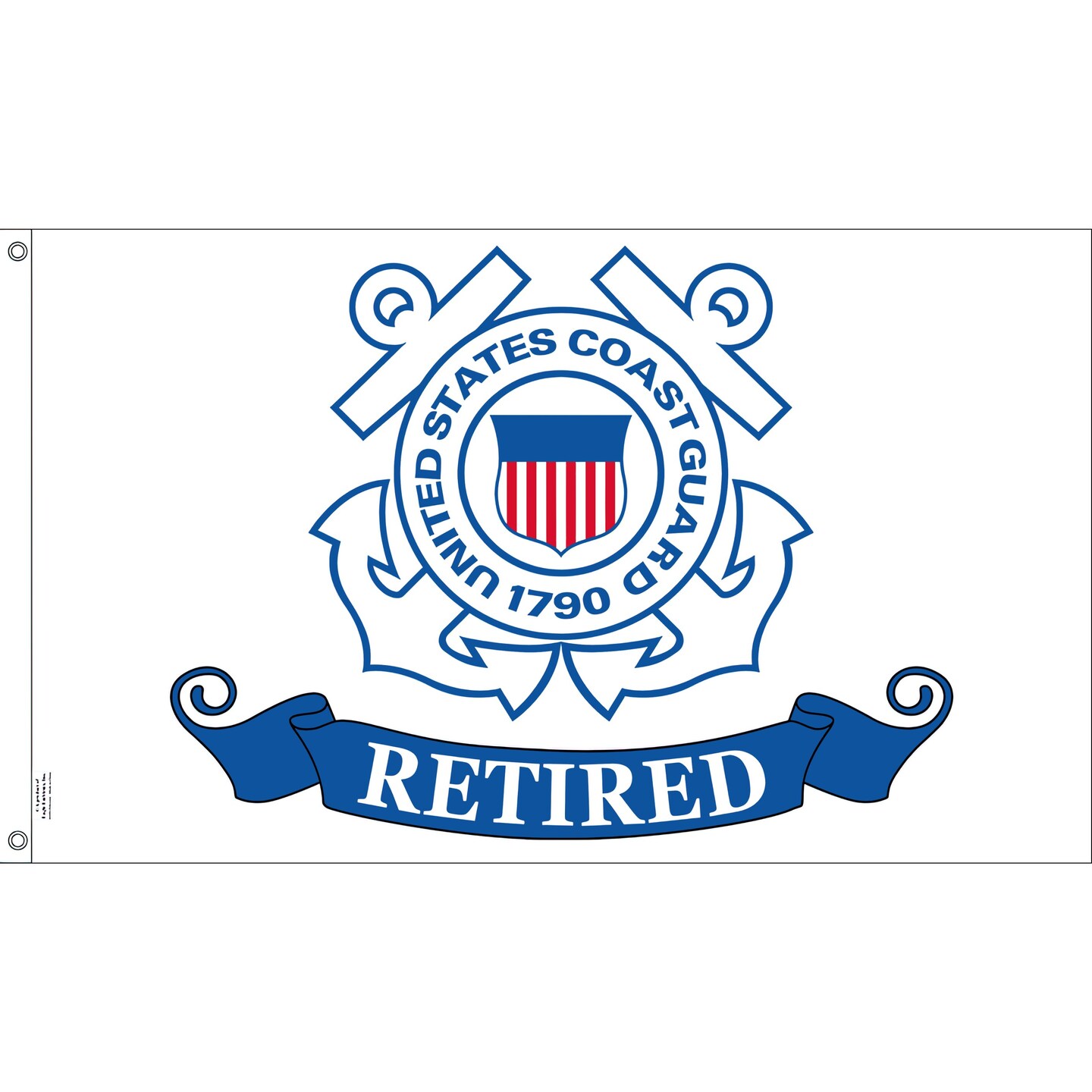 United States Coast Guard UCSG Retired Flag with Grommets 3ft x 5ft