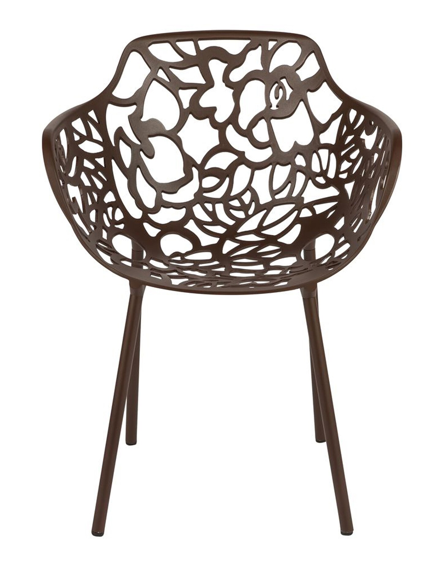 LeisureMod Modern Devon Aluminum Armchair, Set of 2