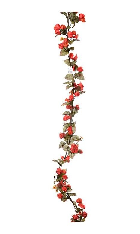 Allstate Chinese Lantern Artificial Floral Garland - 6' x 4" - Red and Orange