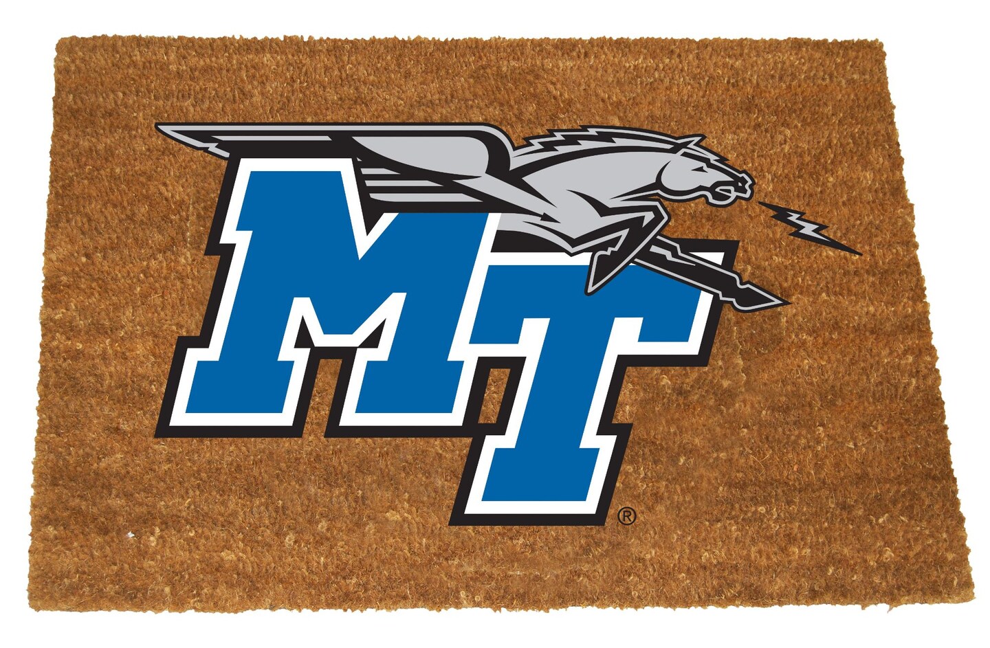 Memory Company NCAA Middle Tennessee Blue Raiders Rectangular Coir Door Mat 29.5" x 19.5"