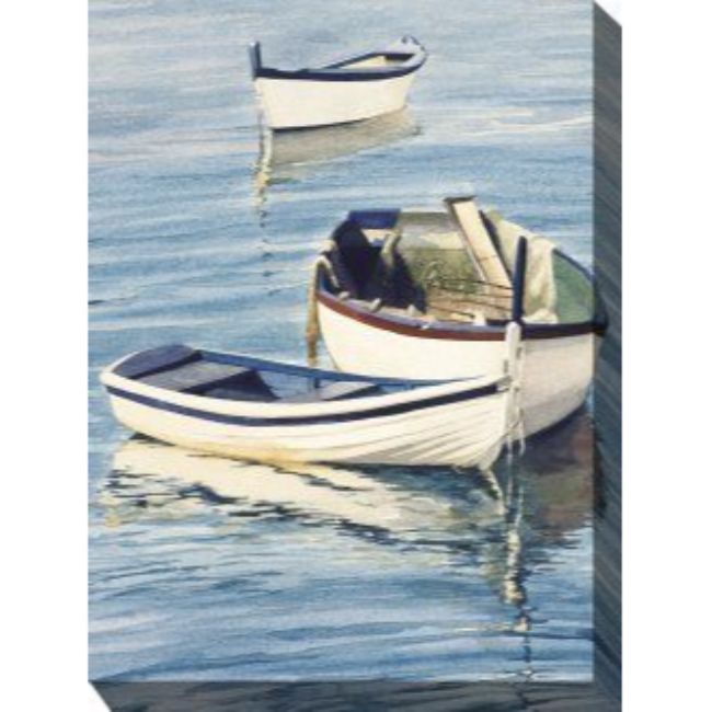 Outdoor Living and Style Blue and White Tranquil Trio Outdoor Canvas ...