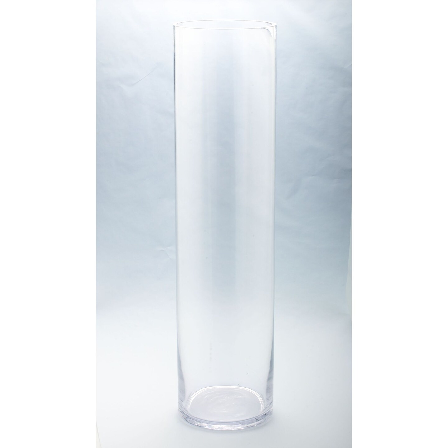 CC Home Furnishings 31.5&#x22; Clear Solid Glass Cylindrical Flower Vase