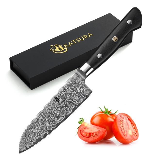 CUSTOM HANDMADE FORGED DAMASCUS STEEL CHEF KNIFE KITCHEN SANTOKU KNIFE 1280